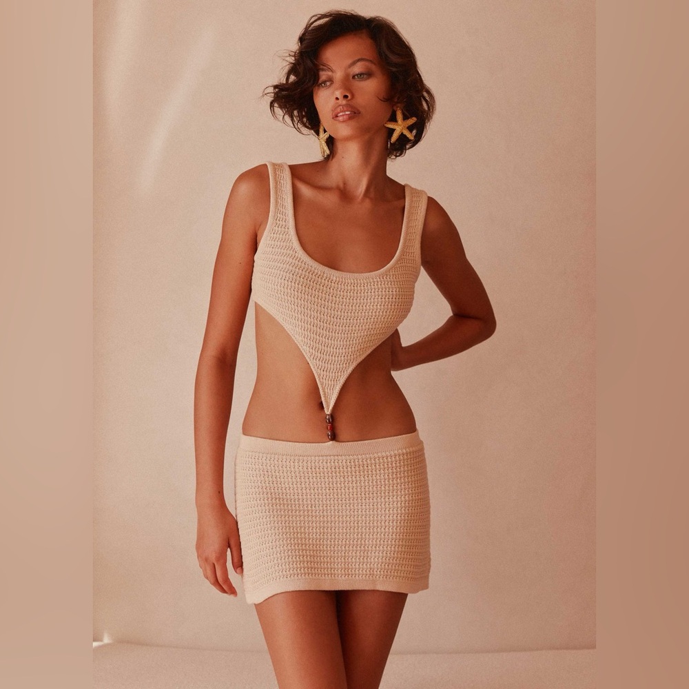 NWT One Kiss Crochet Mini Dress